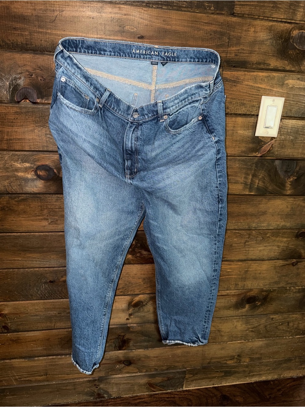 American Eagle Outfitters Women's Light Blue Slim Straight Jeans